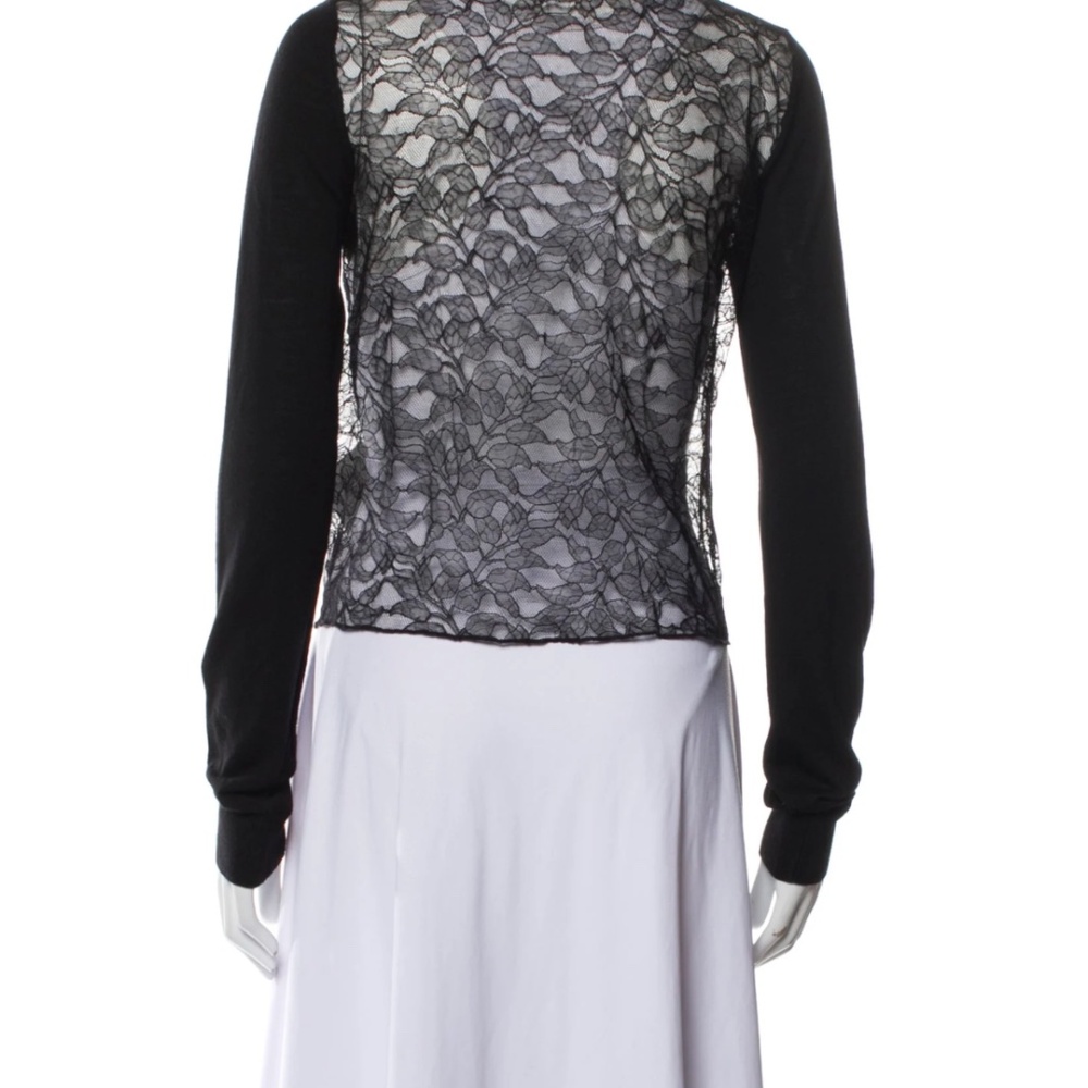 Theory Wool Cardigan W/ Lace Back